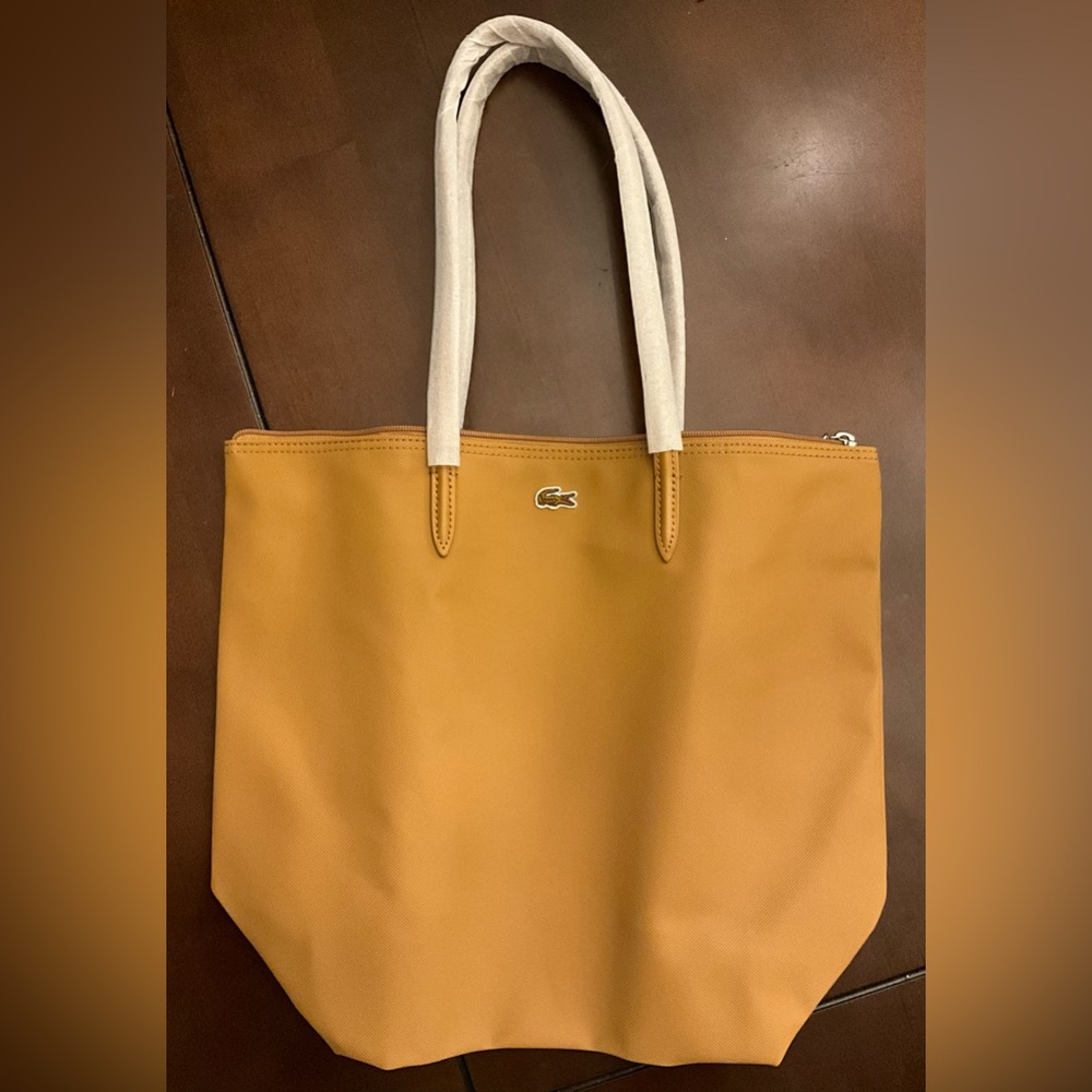 Lacoste MSRP $98 Brown Vertical Shopping Bag NWOT